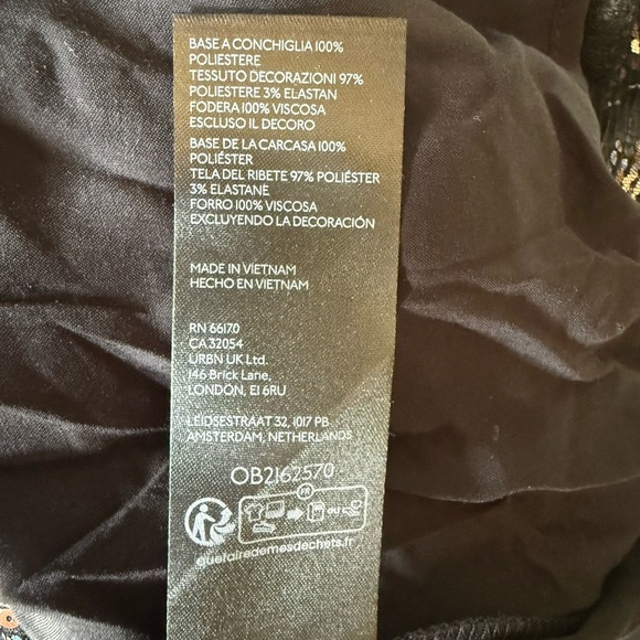 ANTHROPOLOGIE Maeve Sequins Bling Cocktail Party Striped Midi Dress Sz M/P NWT - Picture 11 of 12